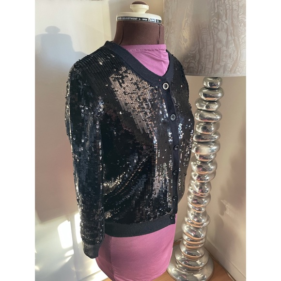 Aubin & Wills Knitwear Black Sequin Cardigan - Picture 3 of 9